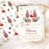 The Nutcracker Winter Onederland 1st Birthday Red Einladung