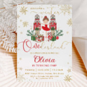 The Nutcracker Winter Onederland 1st Birthday Red Einladung