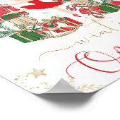 The Nutcracker Winter Onederland 1st Birthday Red  Poster (Ecke)