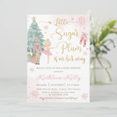 The Nutcracker Winter Wonderland Girl Baby Shower Einladung (Stehend Vorderseite)