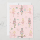 The Nutcracker Winter Wonderland Girl Baby Shower Einladung (Rückseite)
