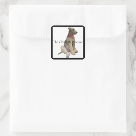 The Obstinate Airedale Sticker (Tasche)