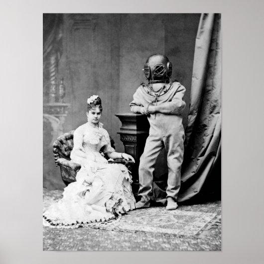 The Ocean Empress and Deep Sea Diver - Circa 1880 Poster (Vorne)