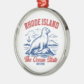 The Ocean State Seal – Rhode Island Ornament Aus Metall (Links)