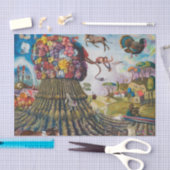 The Odd Farm Day Surreal Painting Seidenpapier (Handwerk)