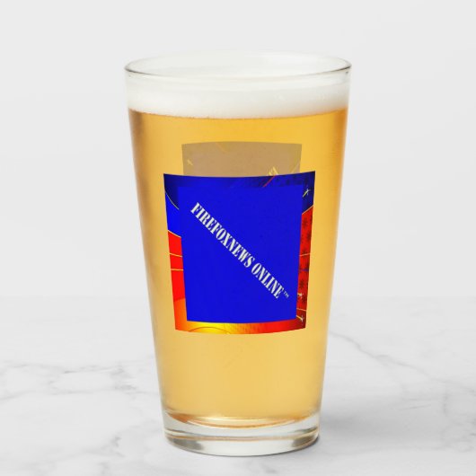 The Official FIREFOXNEWS ONLINE™ Beverage Glass Glas (Vorne (Gefüllt))