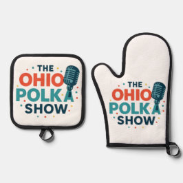 The OHIO Polka Show Oven Mitt and Pot Holder Set