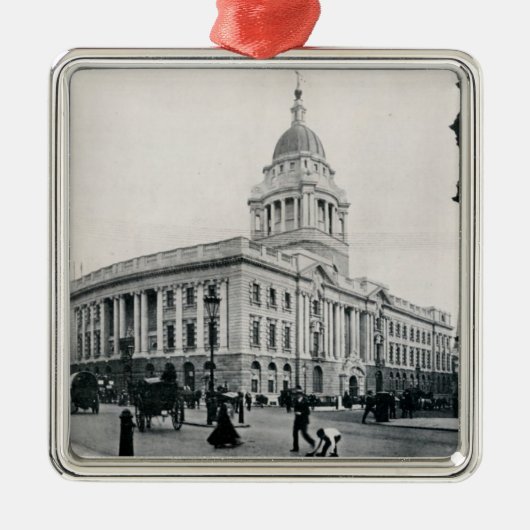 The Old Bailey, London Silbernes Ornament (Vorne)