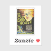 The Old Dark House - 1932 Vintage Poster Aufkleber (Blatt)