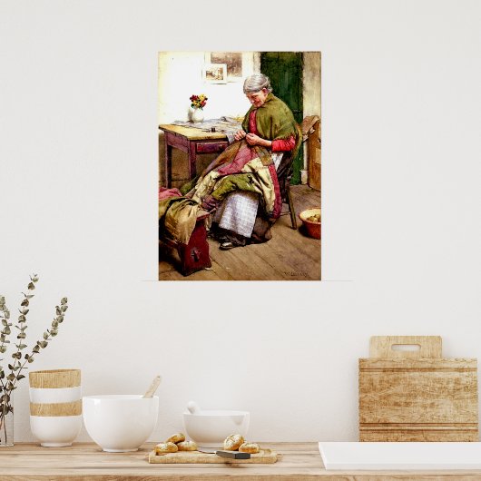 The Old Quilt - Walter Langley Poster (Küche)