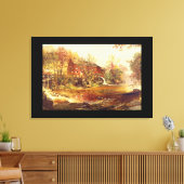 The Old Red Mill', Jasper F. Cropsey_Landscapes Leinwanddruck (Insitu (Wohnzimmer))