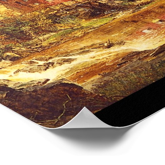 The Old Red Mill', Jasper F. Cropsey_Landscapes Poster (Ecke)