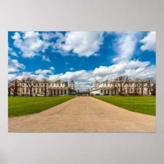 The Old Royal Naval Uni, Greenwich, England Poster