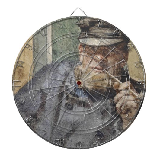 The Old Sea Dog (von Henry Scott Tuke) Dartscheibe (vorne)