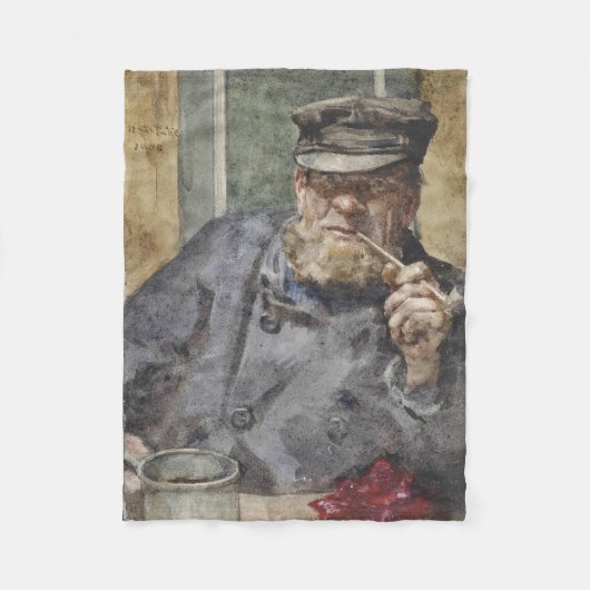 The Old Sea Dog (von Henry Scott Tuke) Fleecedecke (Vorderseite)