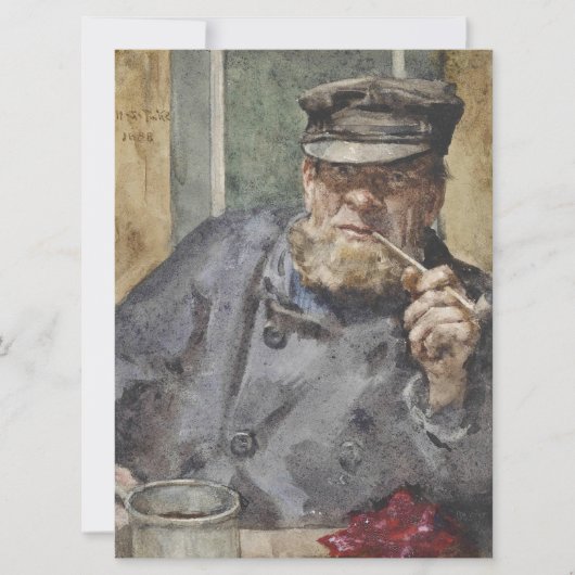 The Old Sea Dog (von Henry Scott Tuke) Karte (Vorderseite)