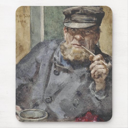 The Old Sea Dog (von Henry Scott Tuke) Mousepad (Vorne)