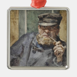 The Old Sea Dog (von Henry Scott Tuke) Ornament Aus Metall