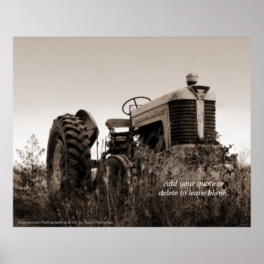 The Old Tractor Customizable Print Poster (Vorne)
