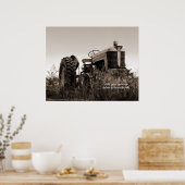 The Old Tractor Customizable Print Poster (Küche)