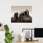 The Old Tractor Customizable Print Poster (Heimbüro)