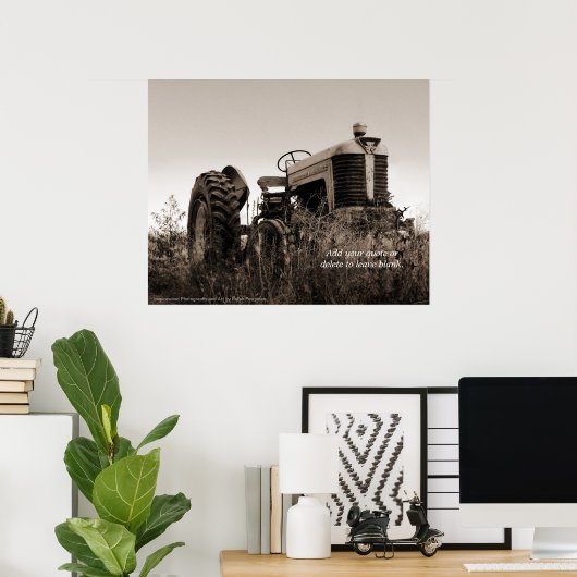 The Old Tractor Customizable Print Poster (Heimbüro)
