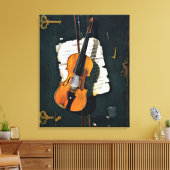 The Old Violin Leinwanddruck (Insitu (Wohnzimmer))