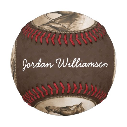 The Old West Quarter Horse Sepia Brown Baseball (Rückseite)