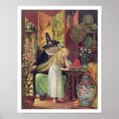 The Old Witch combing Gerda's hair with a golden c Poster (Vorne)