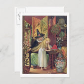 The Old Witch combing Gerda's hair with a golden c Postkarte (Vorne/Hinten)