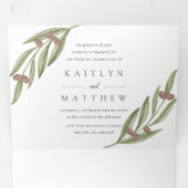 The Olive Branch Wedding Collection Suite Dreifach Gefaltete Einladung (Innen Erste Seite)