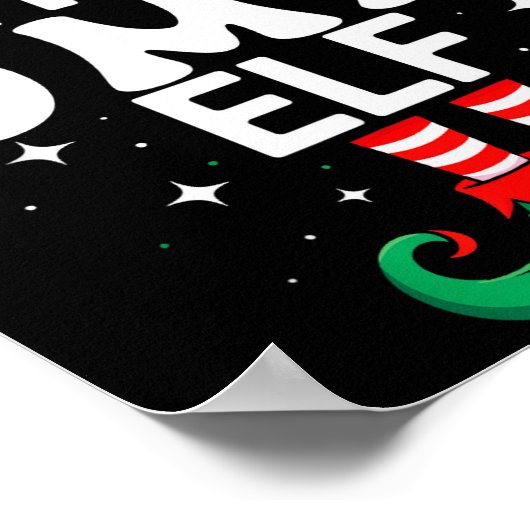 The Oma Elf Funny Christmas Matching Family Group Poster (Ecke)