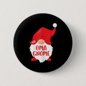 The Oma Gnome Matching Christmas Gnome Shirt Button (Vorderseite)