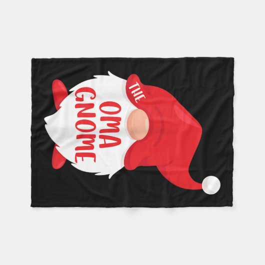 The Oma Gnome Matching Christmas Gnome Shirt Fleecedecke (Vorderseite (Horizontal))