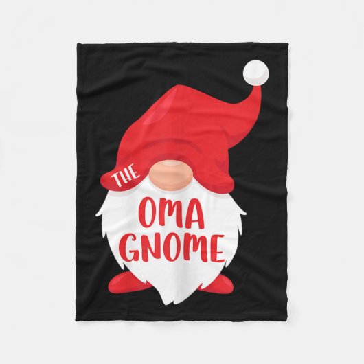 The Oma Gnome Matching Christmas Gnome Shirt Fleecedecke (Vorderseite)