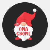 The Oma Gnome Matching Christmas Gnome Shirt Runder Aufkleber (Vorderseite)