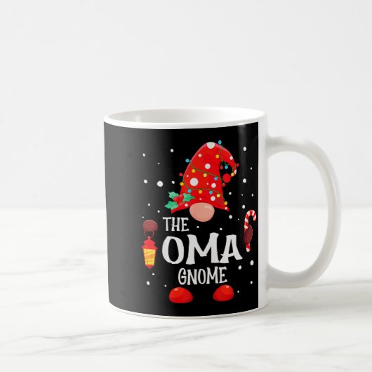 The Oma Gnome Matching Family Christmas Gnome Paja Kaffeetasse (Rechts)