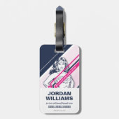 The One And Only Wonder Woman' Retro Graphic Gepäckanhänger (Rückseite vertikal)