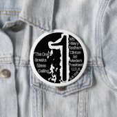 "The One" bricht die Glasdecke von Hillary R. Clin Button (Beispiel)