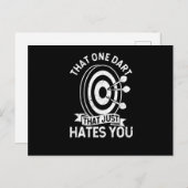 The one dart that just hates you Funnier Postkarte (Vorne/Hinten)