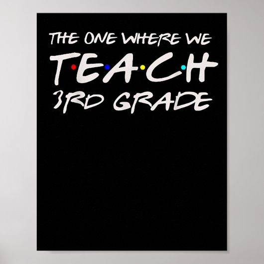 The One Where We Teach 3rd Grade Teacher Gift For Poster (Vorne)