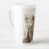 "The One Will Come" Japanese Cat Art Latte Mug Milchtasse (Linke Ecke)