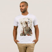 "The One Will Come" Japanese Cat Art T-Shirt (Vorne ganz)