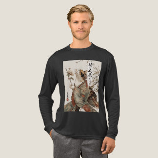"The One Will Come" Japanische Katzenkunst Langarm Tri-Blend Shirt