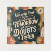 The Only Limit To Our Realization Of Tomorrow Wandteppich (Vorderseite)