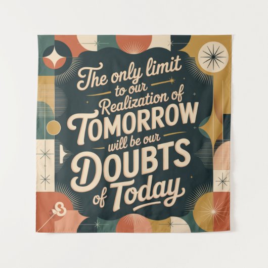 The Only Limit To Our Realization Of Tomorrow Wandteppich (Vorderseite)