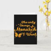 The Only Orange Monarch Cute Butterfly Nature Love Karte (Gelbe Blume)