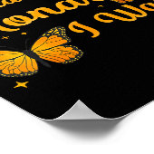 The Only Orange Monarch Cute Butterfly Nature Love Poster (Ecke)