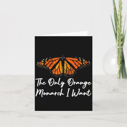 The Only Orange Monarch Elegant Butterfly Nature L Karte (Vorderseite)