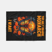 The Only Orange Monarch Funny Butterfly Nature Quo Fleecedecke (Vorderseite (Horizontal))